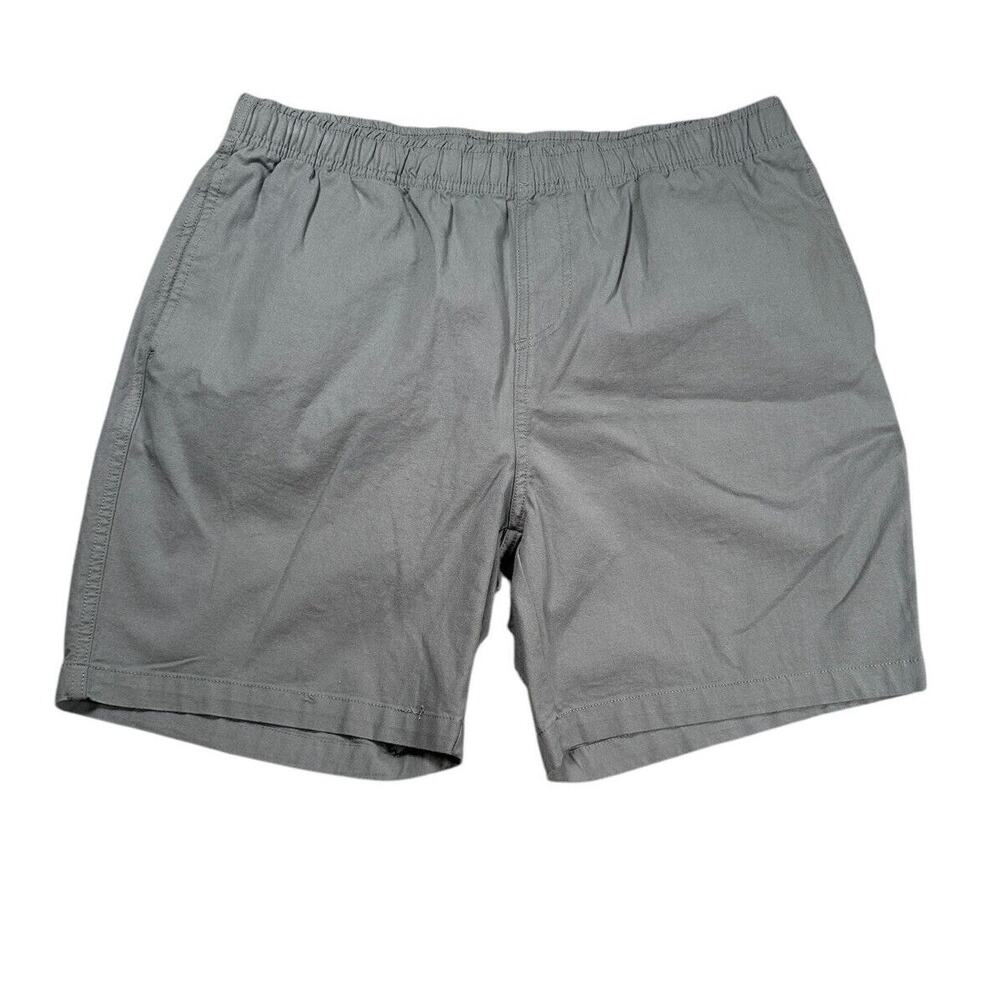 Free Fly Bamboo Shorts Mens XL Gray Elastic Waist 6" Inseam Pull On Casual Knit